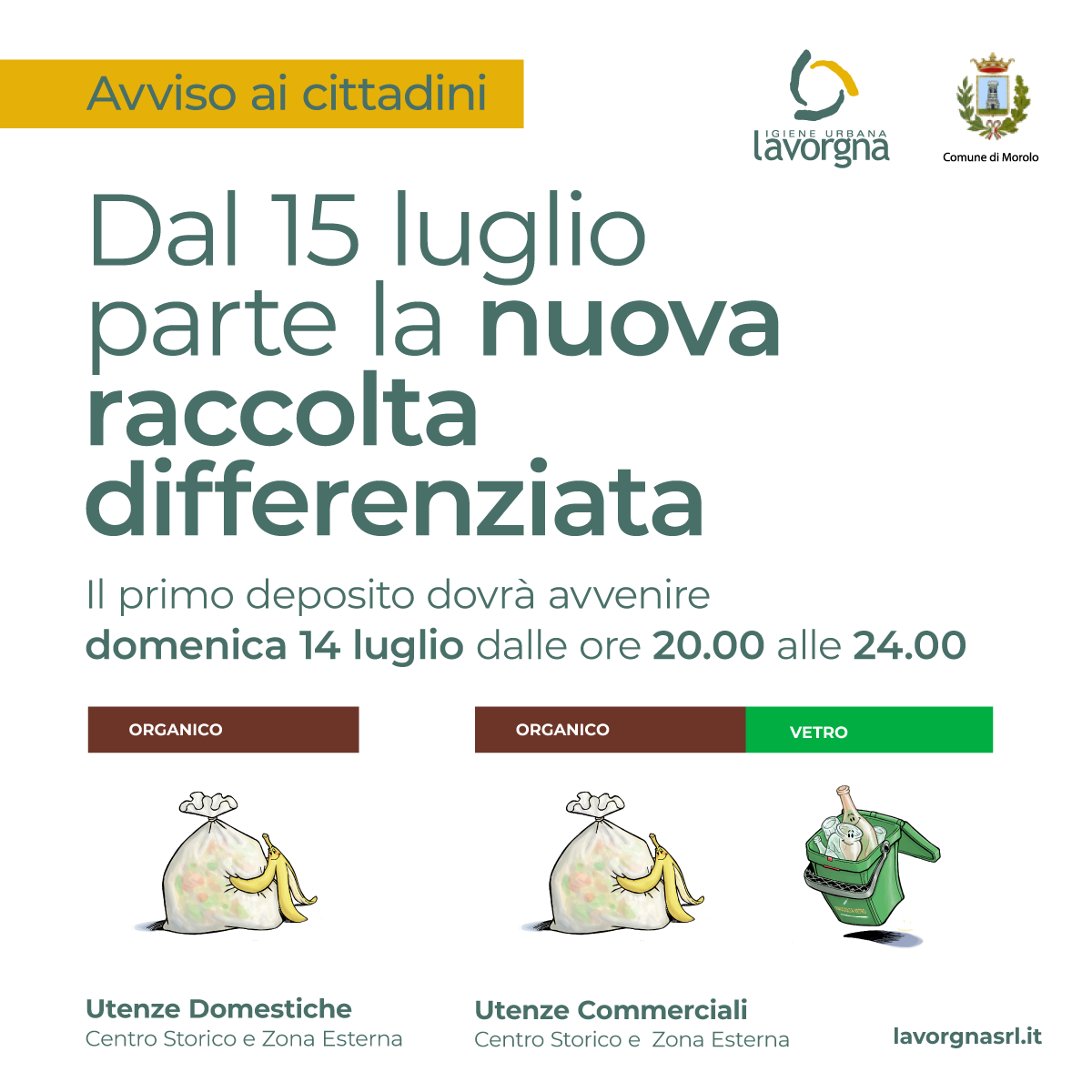 Nuovo servizio di raccolta differenziata per il Comune di Morolo