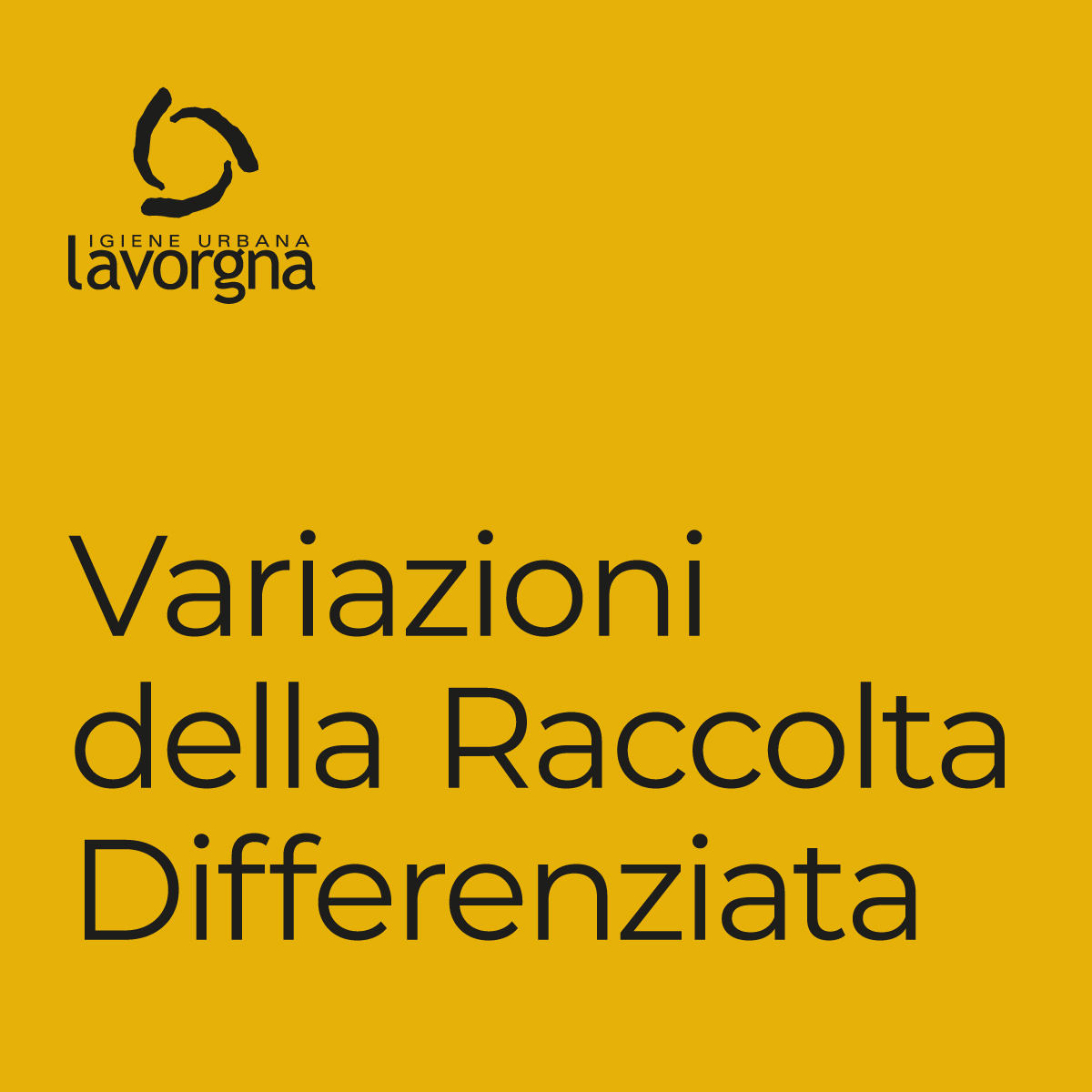 Variazioni della raccolta differenziata previste per il 26 dicembre 2025